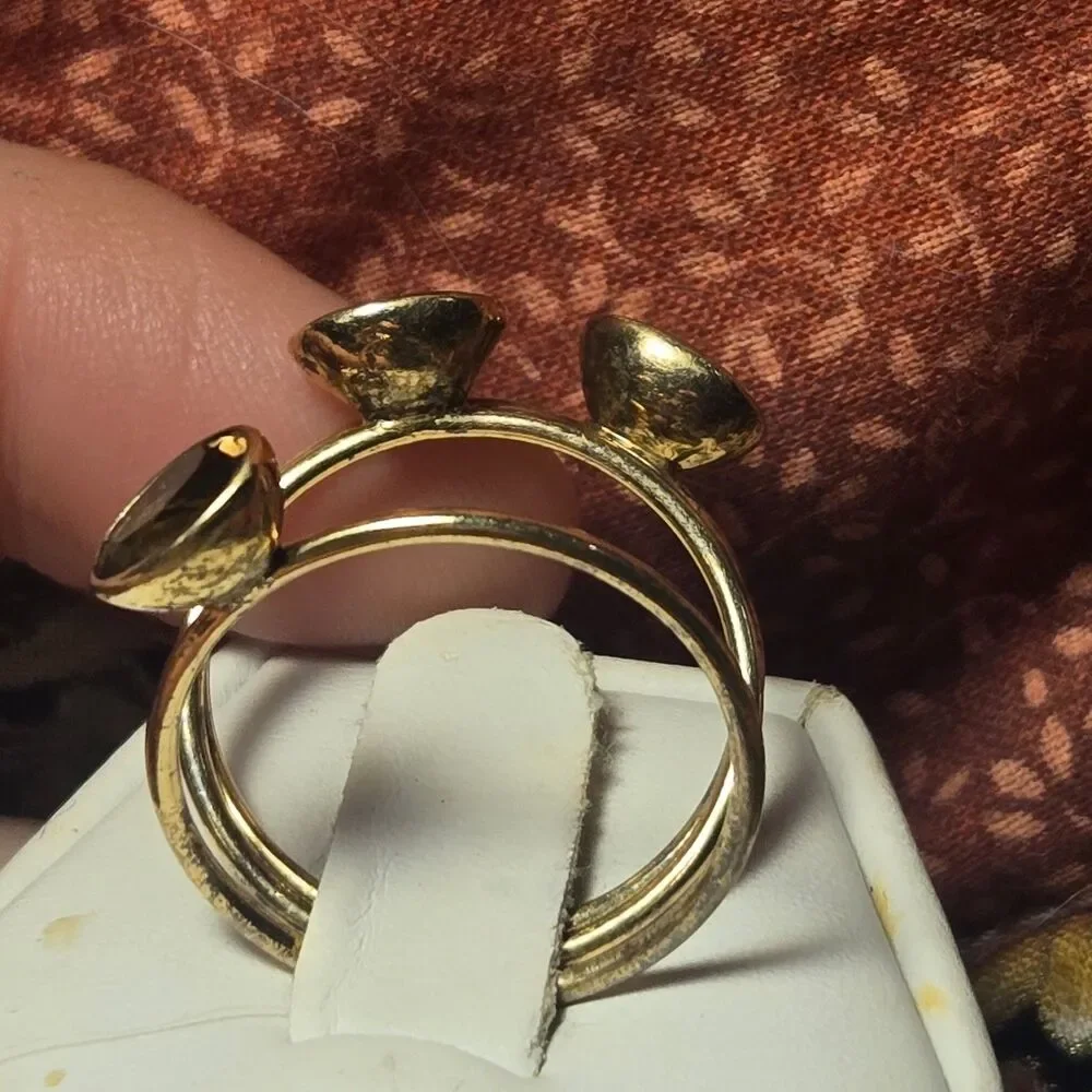 3 Vintage sterling silver rings sz 9